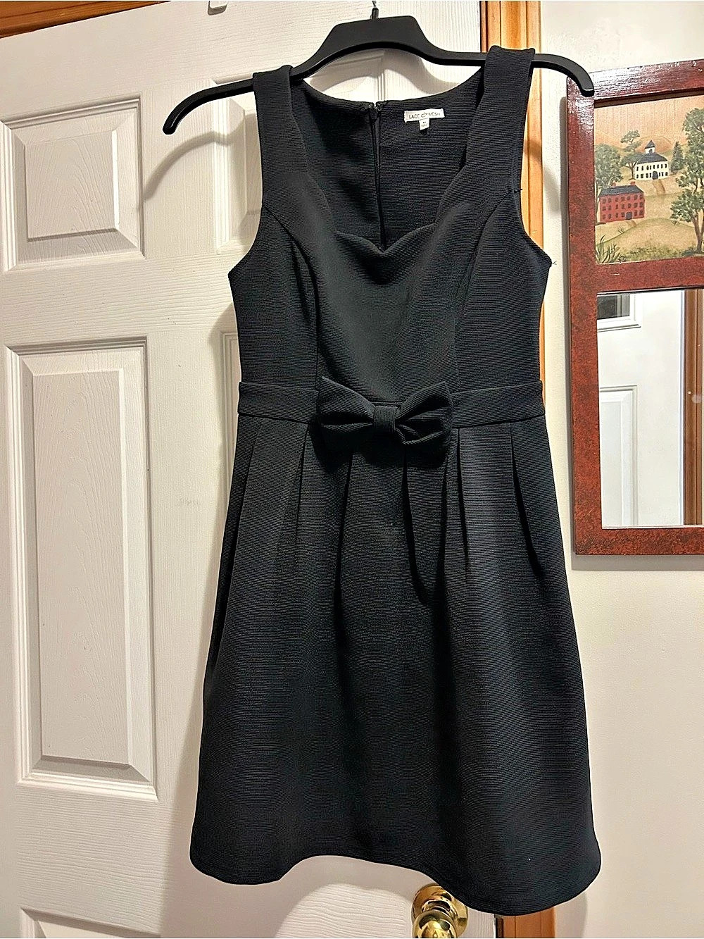 Lace & Mesh Black Mini Dress Size Medium Like New